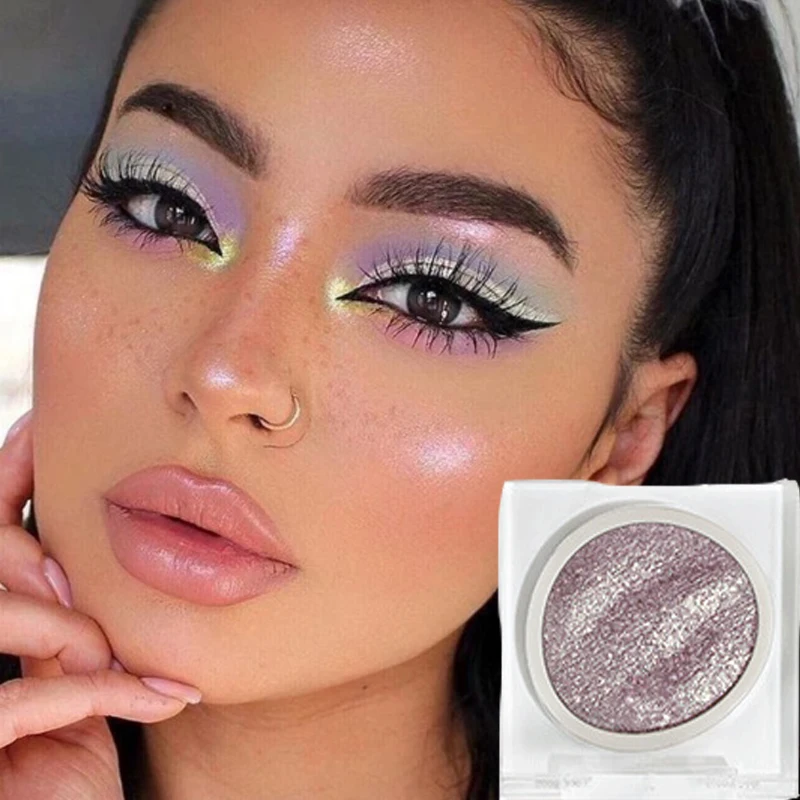 Monochrome Glitter Diamond Highlighter Powder Palette Lasting Shiny Pearl Eyeshadow Brighten Face Contour Body Makeup Cosmetic