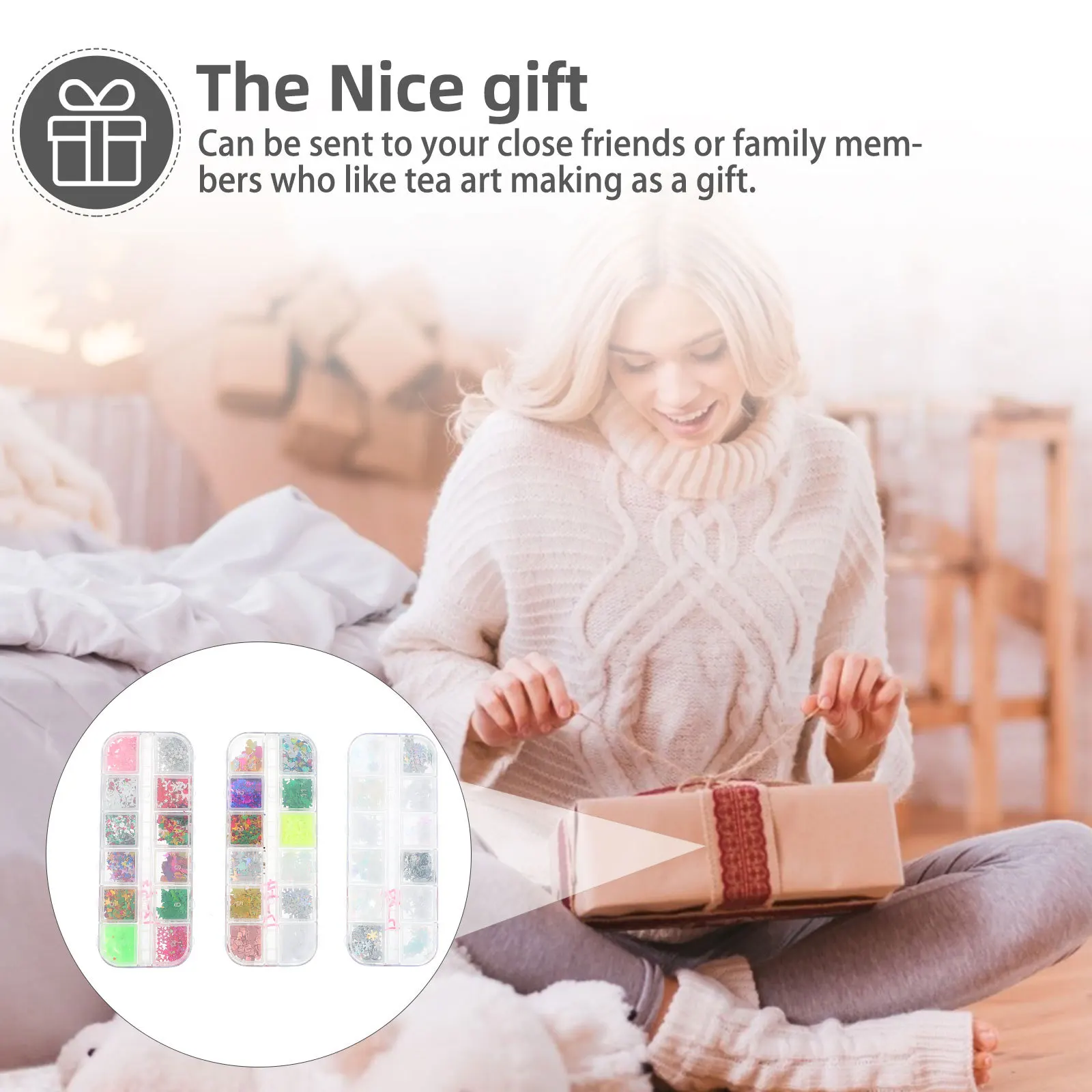 

3 Boxes DIY Nail Art Sequins Shiny Manicure Decors for Salon Home Use Wide Application Nail Art Accessories Collection