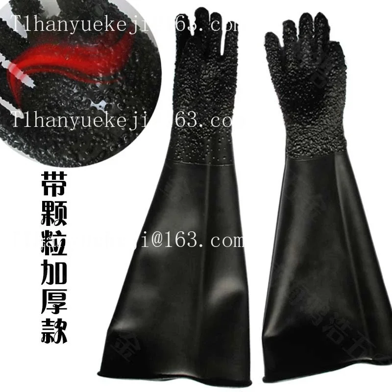 

High-pressure sandblasting gloves, industrial rubber thickened abrasion-resistant acid and alkali resistant sandblasting gloves