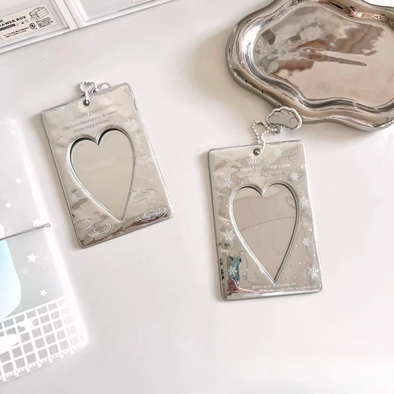 ندفة الثلج قطرة المطر حامل بطاقة الفضة عرض Kpop Photocard حامي الغطاء الجمالي لجمع K-pop Photocard #6