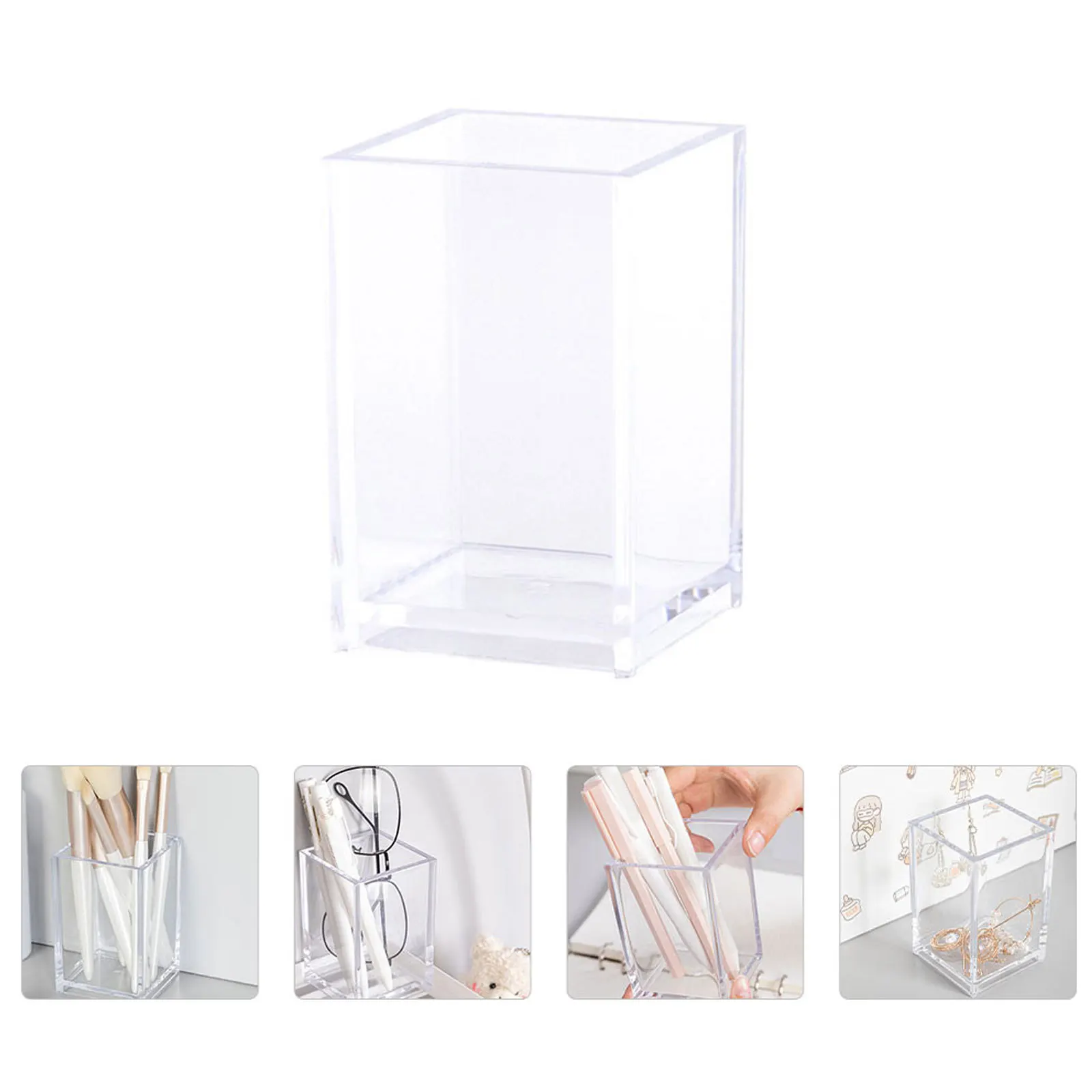1Pcs Stift Halter Desktop Storage Box Make-Up Pinsel Container Umweltfreundliche Große Kapazität Lagerung Box