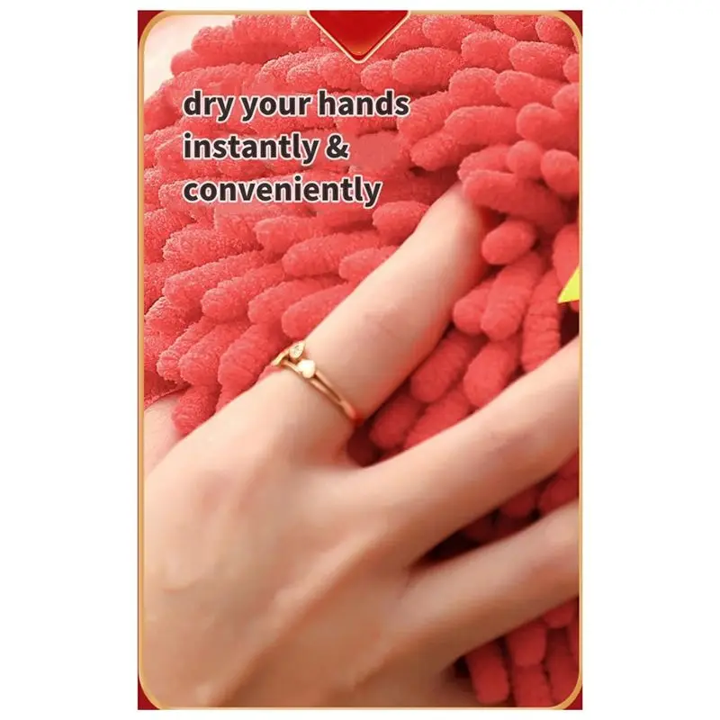 A60F-Household Handball Kitchen Supplies Hanging Multi-Functional Hand Towel Absorbent Quick-Drying Cleaning Rag