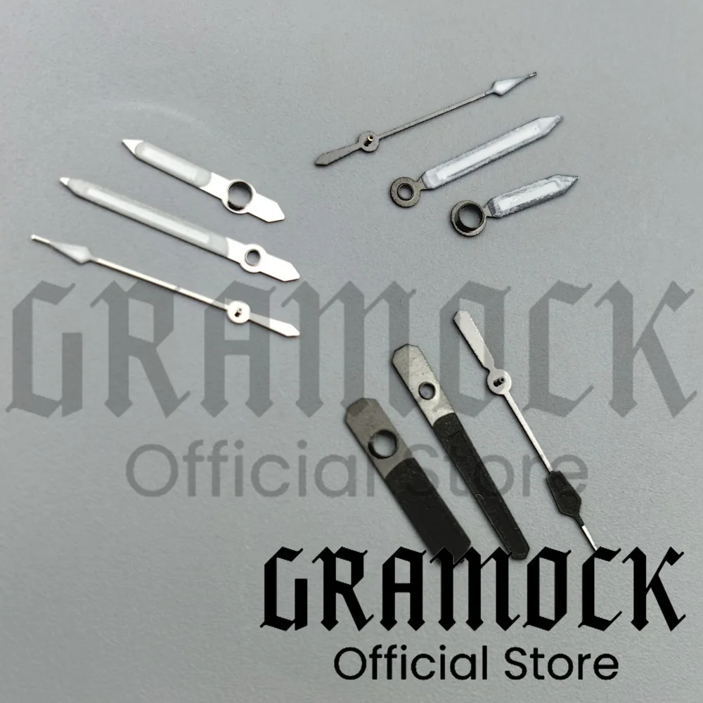 Gramock watch accessories watch hands silver/black/blue/rose gold/gold pointers green luminous suitable for NH35 PT5000 movement