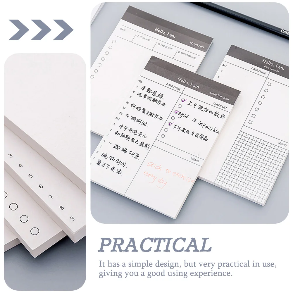 

6pcs Easy-Book Detachable Notebook Practical Schedule Book Daily Planner Notepad Lightweight Portable Organizer Calendar Pad