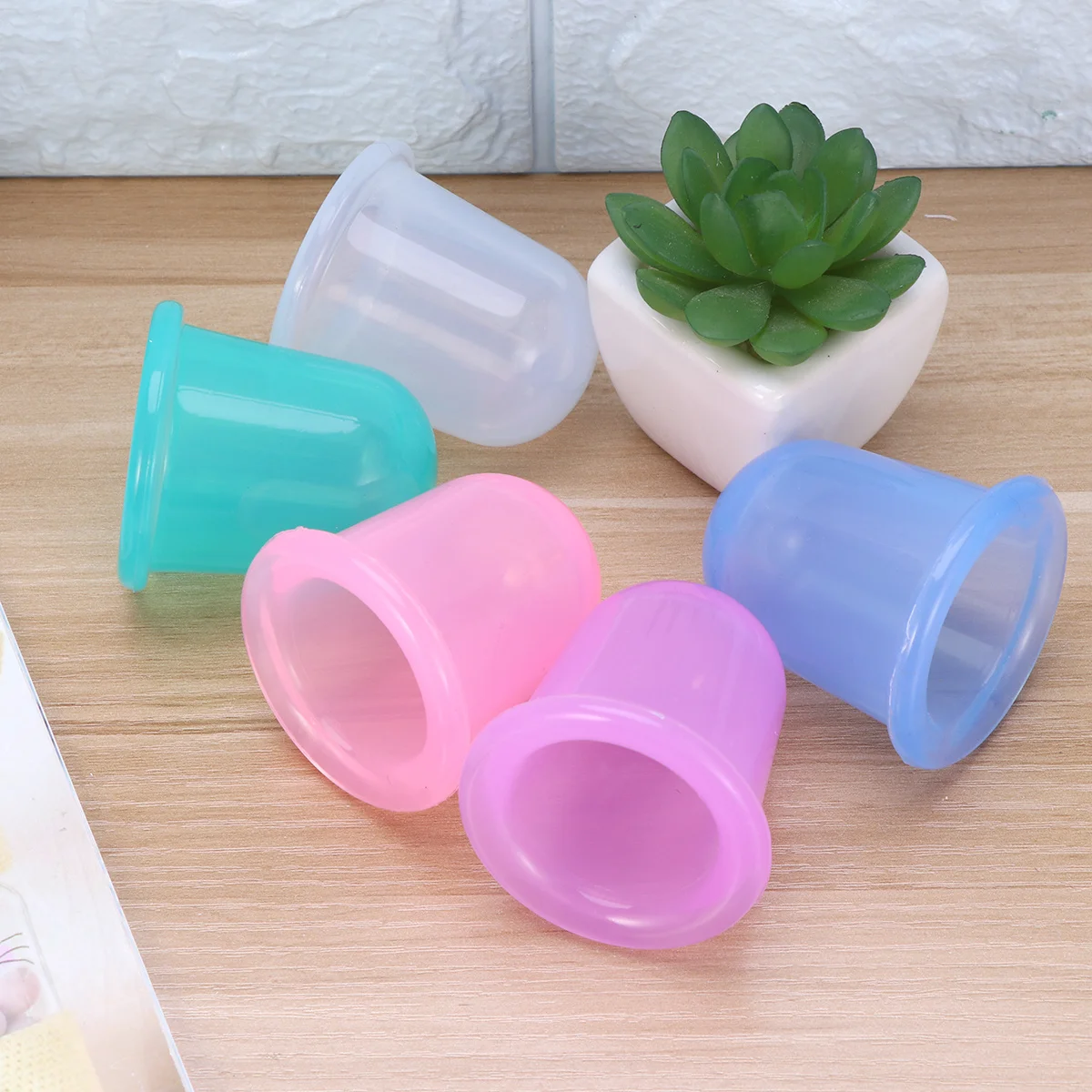 

5pcs Silicone Vacuum Cupping Cups For Body Suction Therapy Anti-Cellulite Massage Tool Back Neck Pain Relief Moisture Absorber