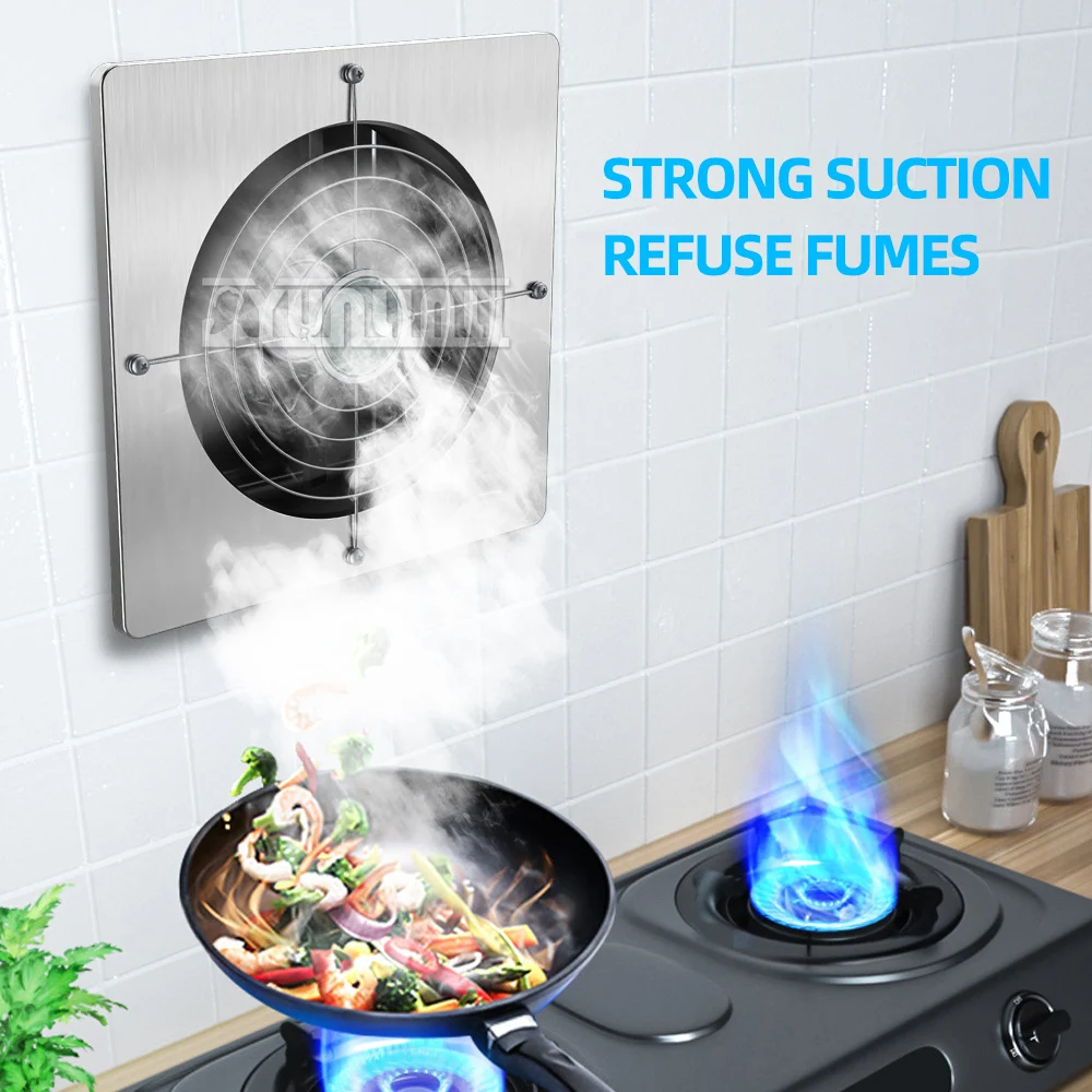 Вытяжной вентилятор из нержавеющей стали, высокоскоростной вентилятор, бытовой вентилятор для кухни, ванной комнаты, вентилятор