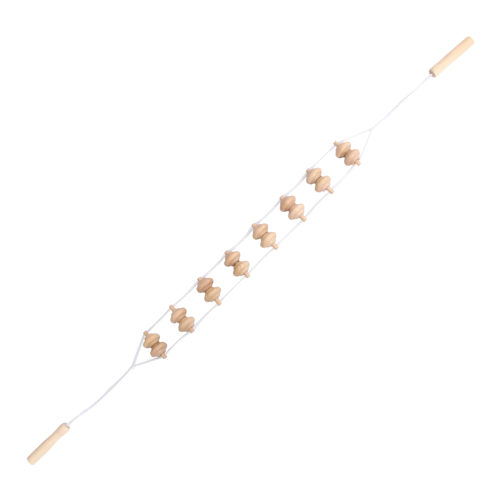 

Wooden Massager Back Tools Body Therapy Shoulder Muscle Roller Rope Pain Relief Portable Massage Tool For Neck Stress Reduction