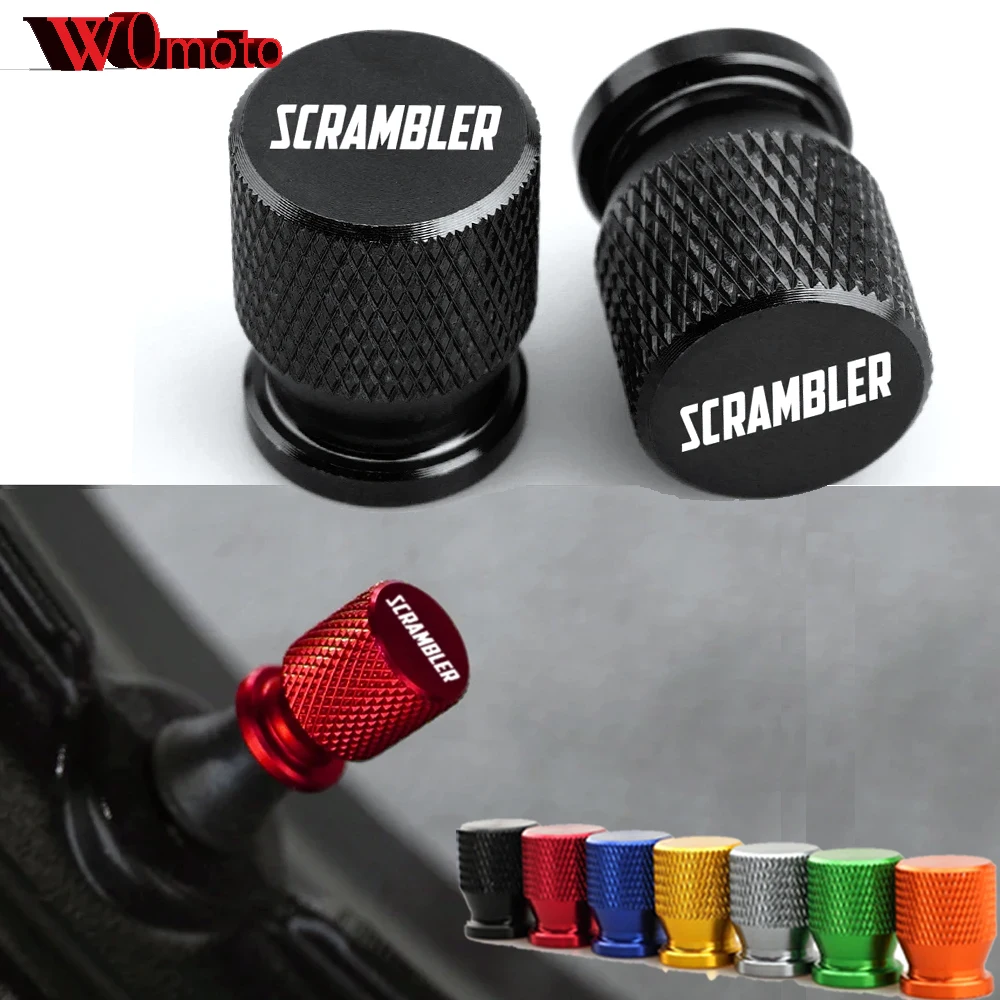 New CNC Aluminum Tyre Valve Air Port Cover Stem Cap For Ducati Scrambler 1100 800 450 Sixty2 2016-2024 Motorcycle Accessories