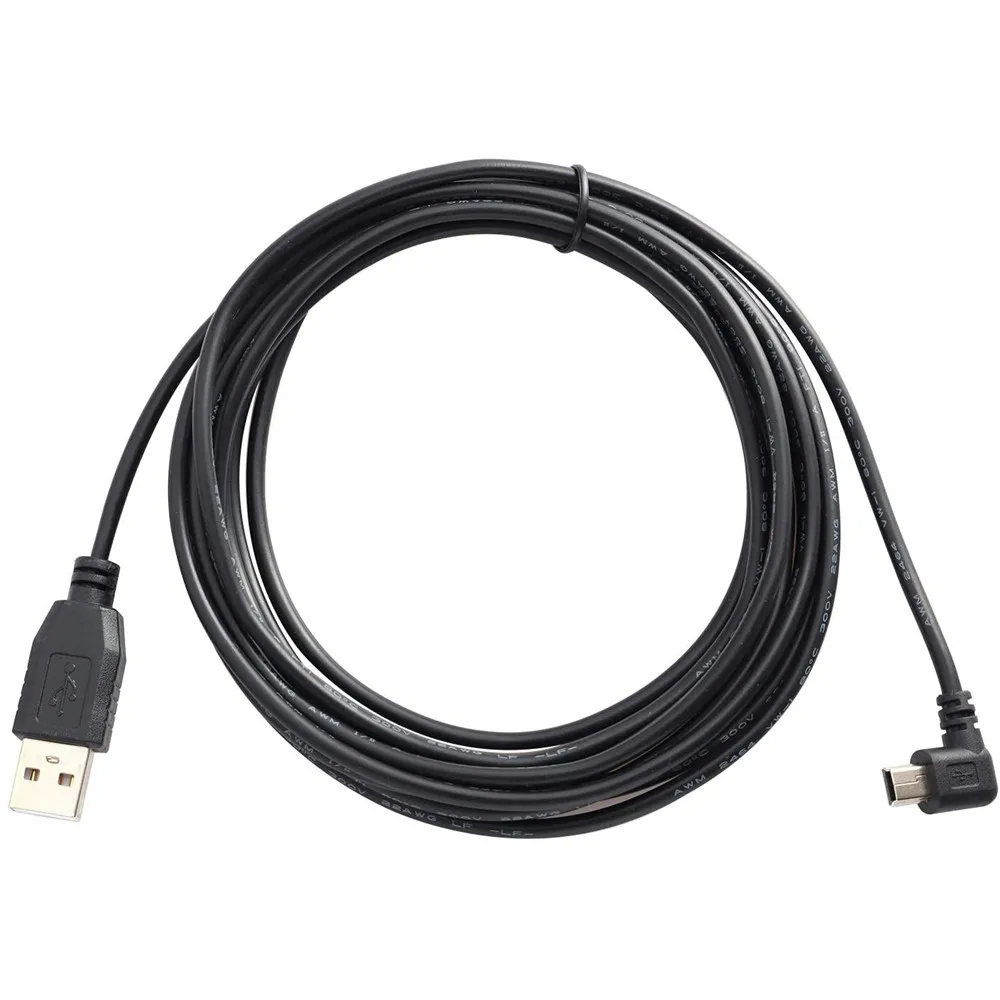 2,0 футов мини USB-кабель для зарядки USB A-штекер к мини-B автомобильное зарядное устройство адаптер Шнур для видеорегистратора GPS зеркало заднего вида
