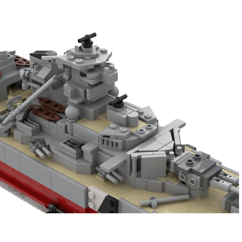 MOC-151996 Military Warship Series Building Block DIY Mini Customized Battleship Model Puzzle Brick Toys Children Christmas Gift