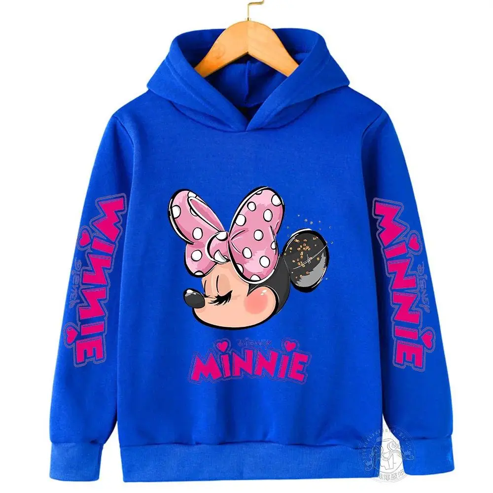 Minnie Mouse Daisy Children Hoodies Girls Clothes Disney Sweatshirts Pullover Kawaii Anime Cartoons Boy Kids Casual Hoodie Tops