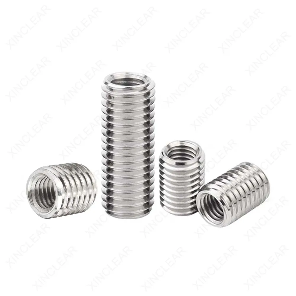 M4 M6 M8 M10 M12 M14 M16 304 Stainless Steel Inside Outside Thread Adapter Screw Sheath Thread Insert Sleeve Conversion Nuts