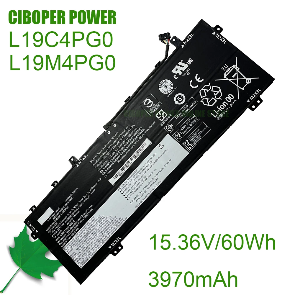 

CP Genuine Laptop Battery L19C4PG0 L19M4PG0 15.36/60Wh For Legion Y9000X Y740S-15IMH SB10W67233 SB10V26975 SB10V26972 5B10W67240