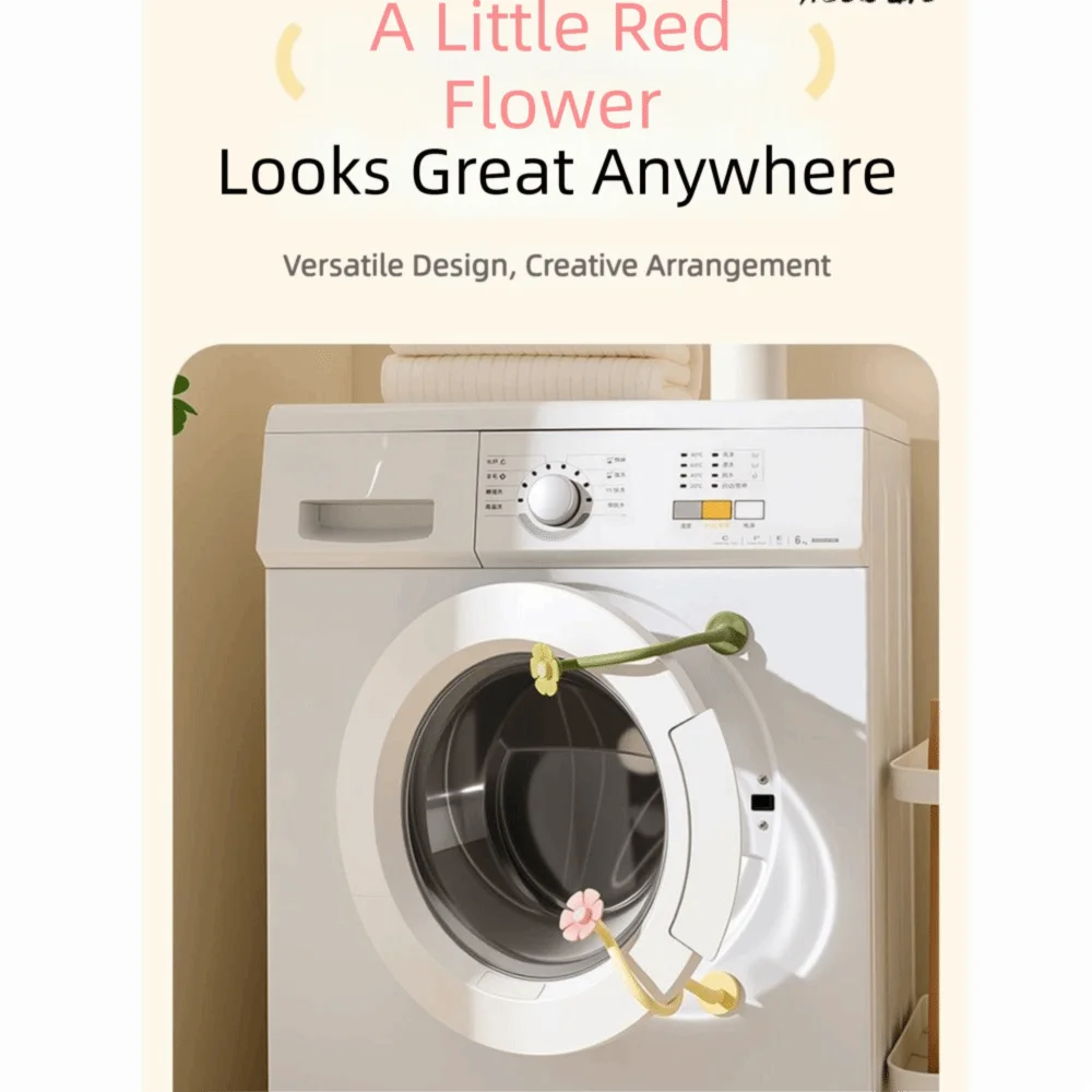

Magnetic Base Washing Machine Door Stopper Removable Support Frame Magnetic Washer Door Holder Flower Ventilation Buckle