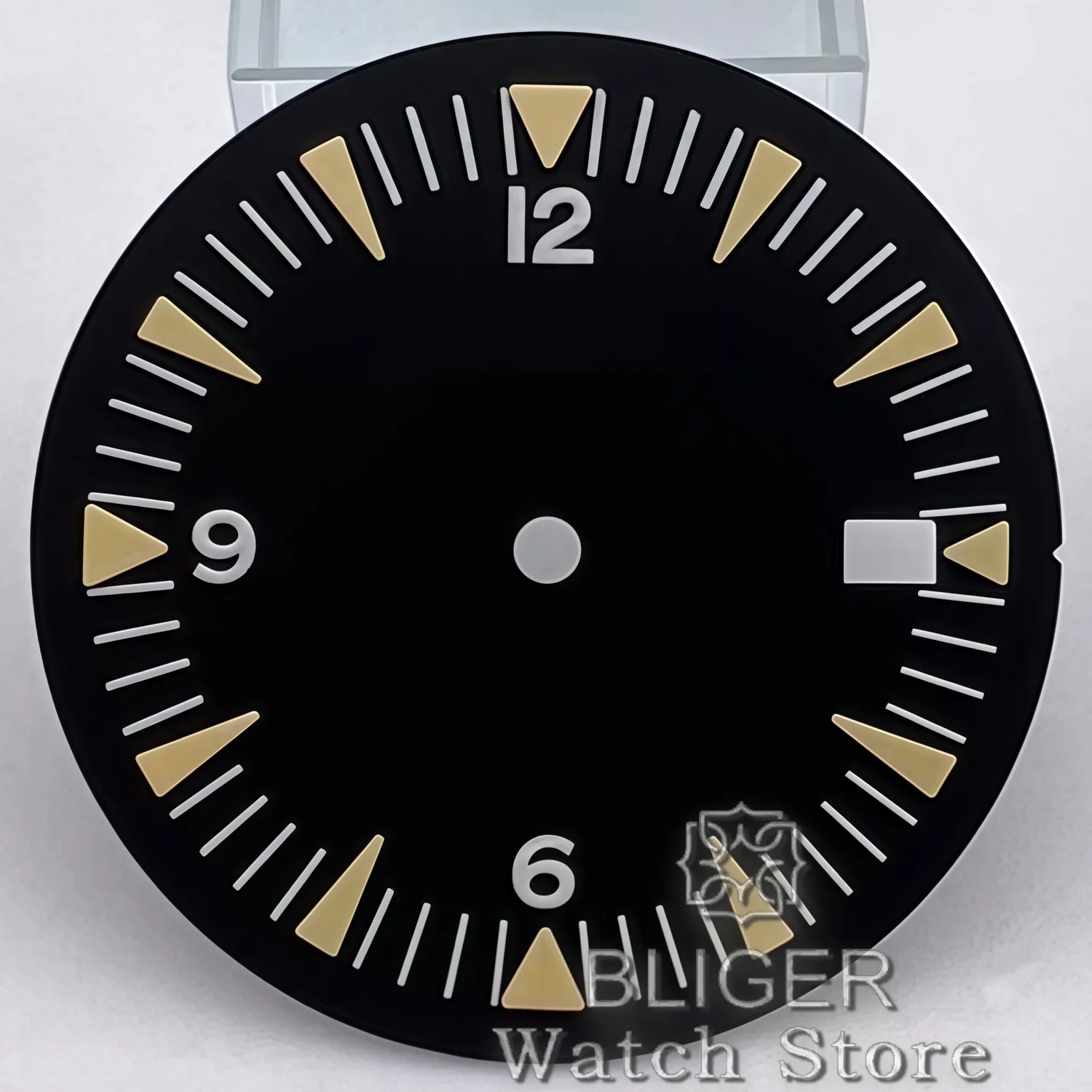 BLIGER 32mm Black Blue Green NH35 Watch Dial Orange Marks Accessories Part Fit NH35 NH36  Automatic Movement