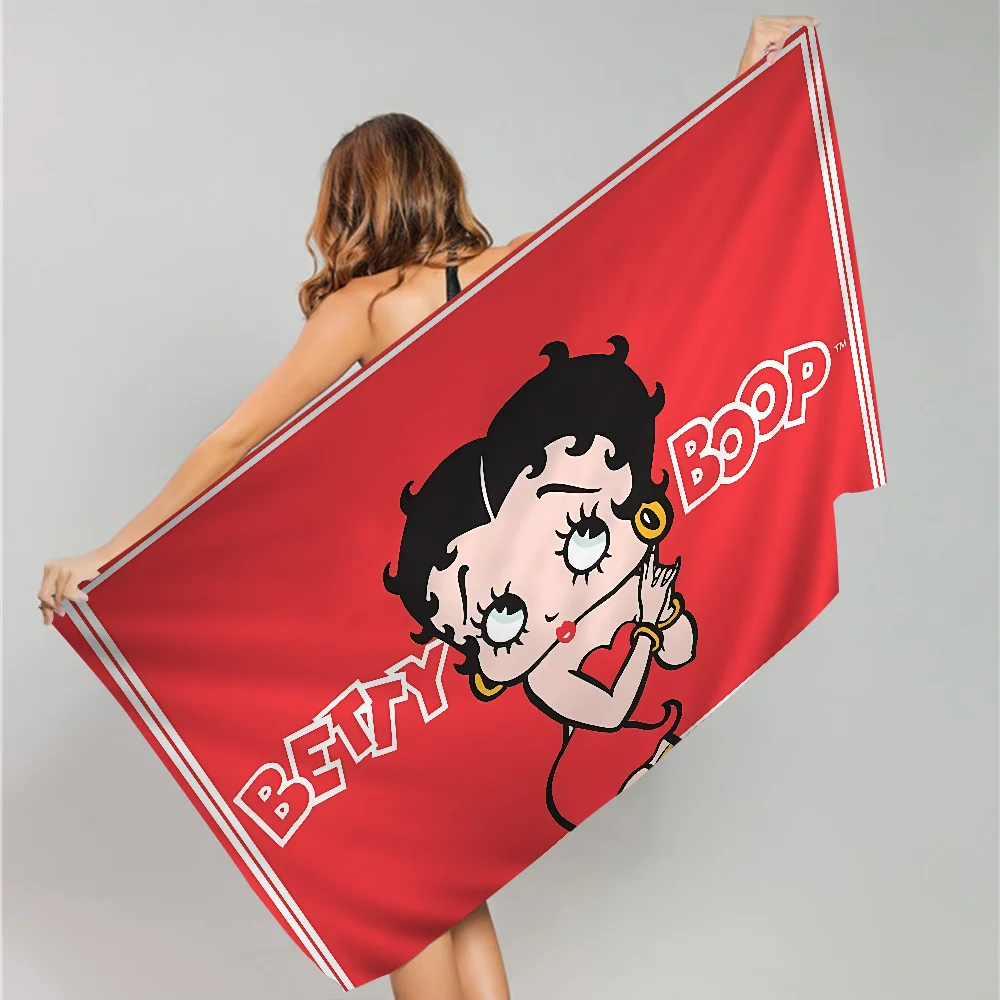 B-Bettys Boops Anime Microfiber Printed Beach Towel Mountain Climbing Yoga Beach Swimming Running Absorbent Soft Towel