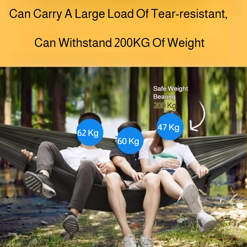 Наружный гамак для кемпинга с защитой от комаров и насекомых, портативный складной быстрооткрывающийся нейлоновый гамак с защитой от опрокидывания