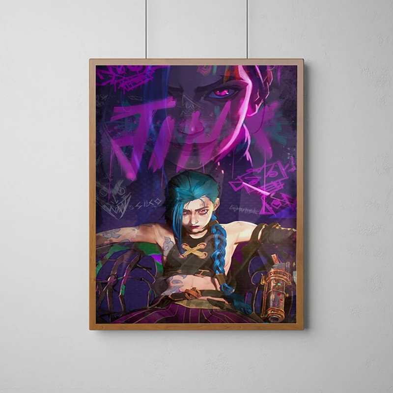 Jinx Arcane League of Legends LOL Poster Canvas Decorative Paintings Wall Decoration for Home Decorations for the Room Decor Art