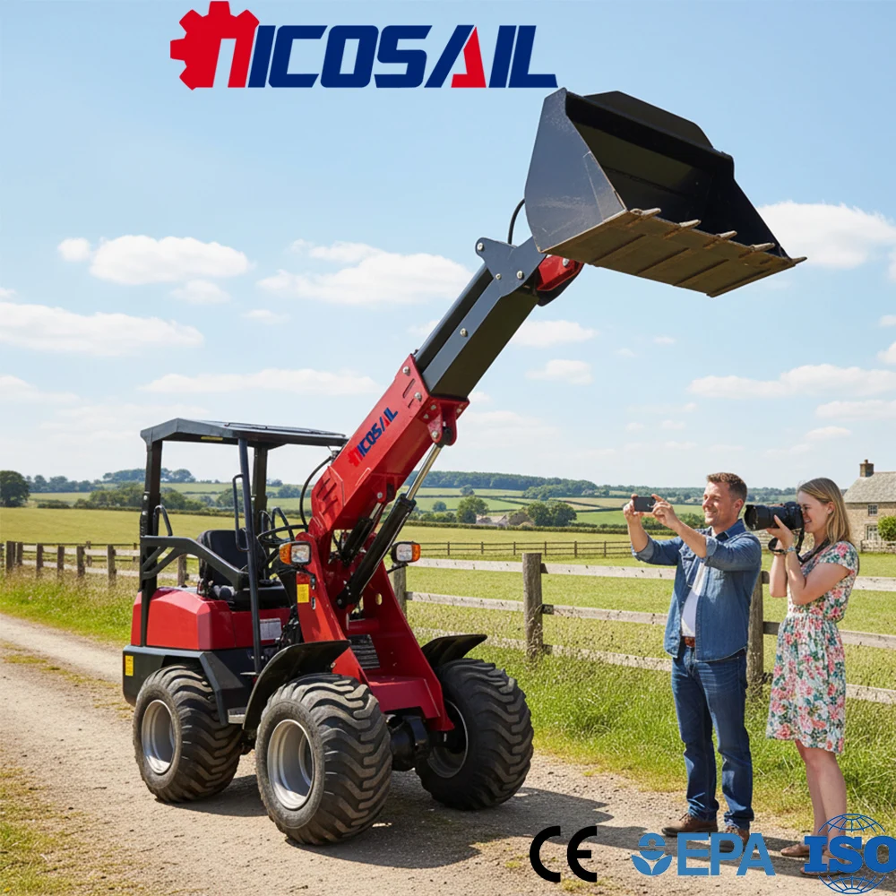 KZL918 Mini Telescopic Loader Custom Euro 5 Engine CE Certified Compact Wheel Loader for Agriculture and Field Work