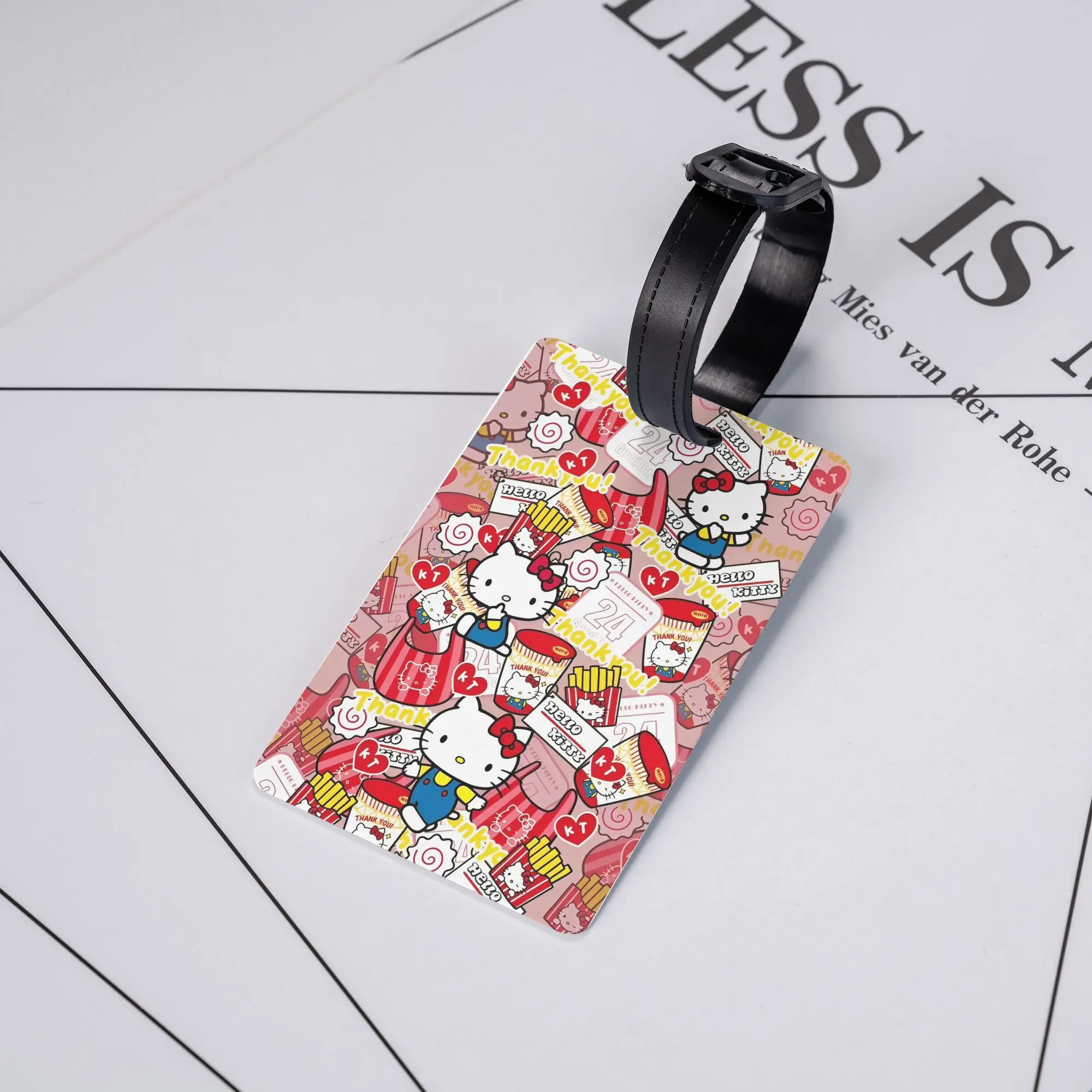 

Багажные бирки с рисунком «Hello Kitty», пластиковый держатель для дорожных аксессуаров, багажная бирка, идентификационная адреса, багажная бирка для самолета, подарок
