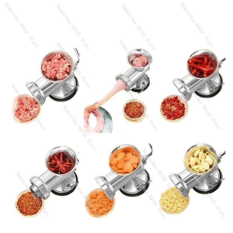 304 stainless steel manual meat grinder for home use, hand-cranked meat mincer, sausage filling machine, meat mincing machine