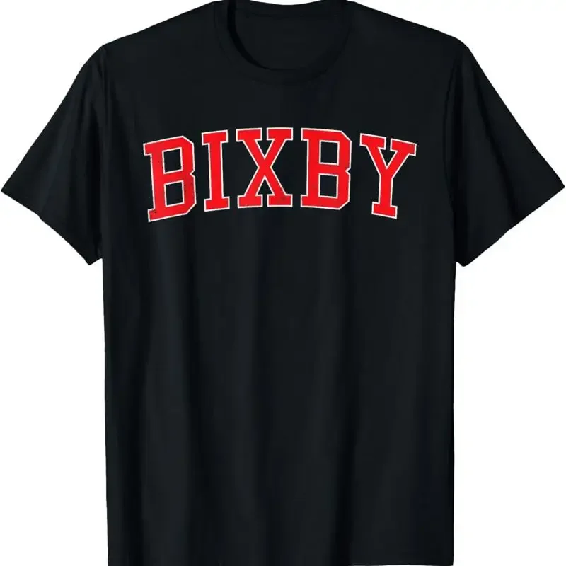 Vintage Bixby Ok Distressed Red Varsity Style T Shirt
