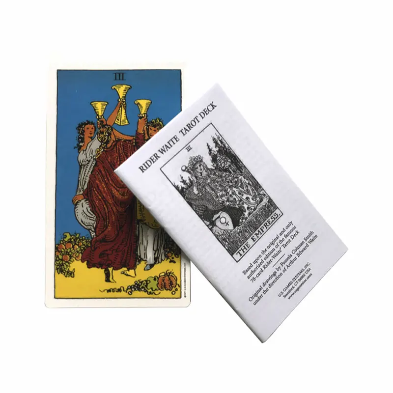 Hot selling 12 * 7CM Tarot Rider Tarot Leisure entertainment games Card, family gatherings Tarot Card Brochure Guide