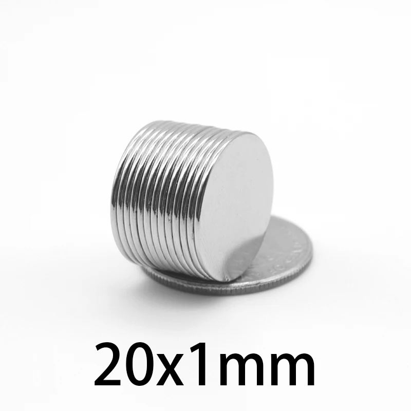 5/10/20/50/100/200pcs 20x1 mm Strong Powerful Magnets 20x1mm Round Search Magnet 20mm X 1mm Permanent Neodymium Magnet Disc 20*1