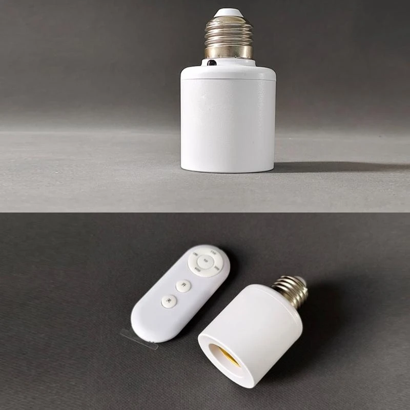 สวิตช์ซ็อกเก็ตหลอดไฟไร้สายรีโมทคอนโทรลซ็อกเก็ตไฟ E27 ฐานโคมไฟสําหรับโรงรถสวิตช์ไฟไร้สาย