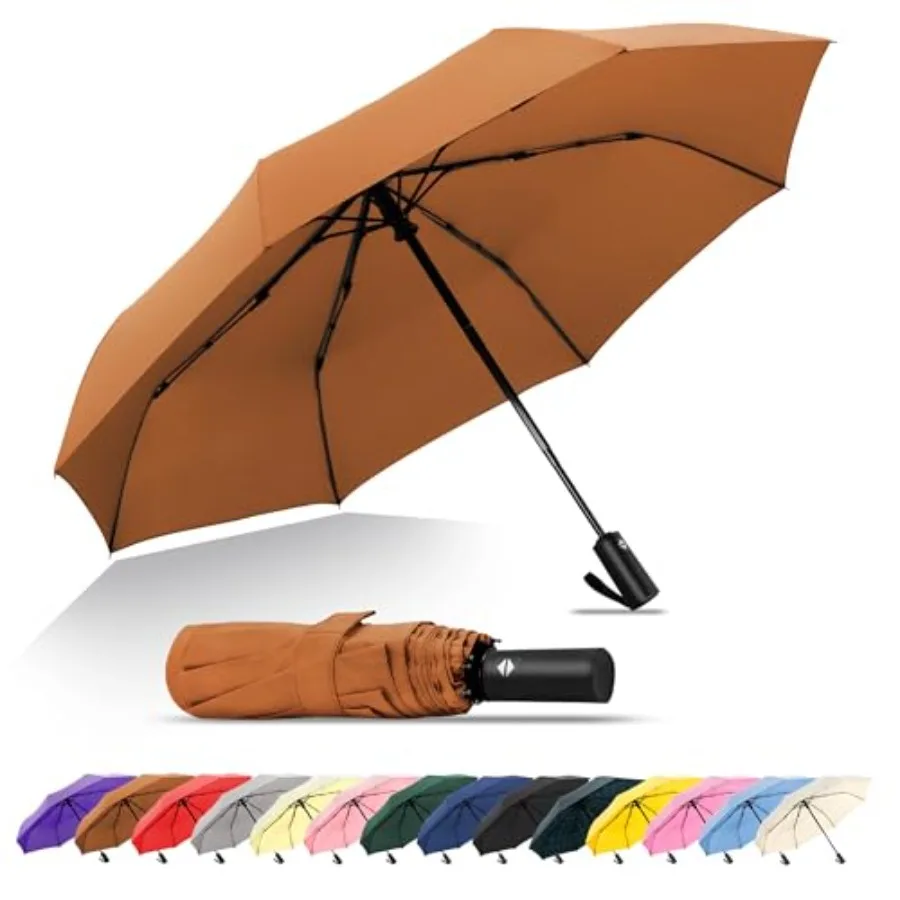 

SoulRain Travel Umbrella - Compact Umbrella for Rain - Perfect Large Auto Folding Umbrella - Ideal Car umbrella, Small umbrella