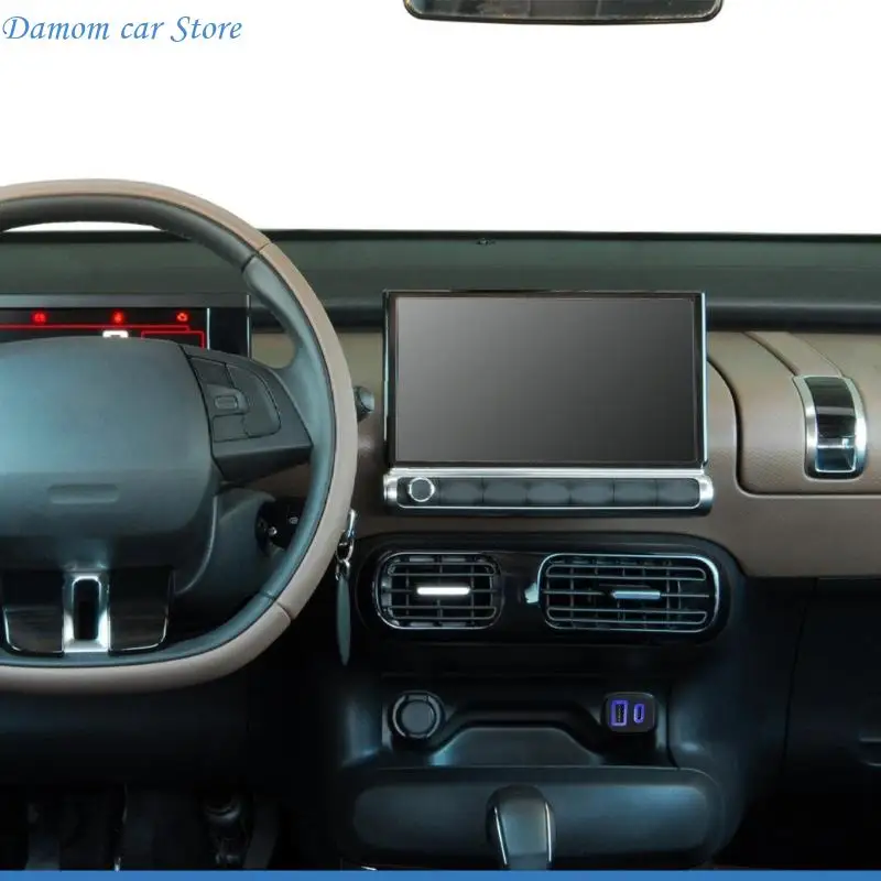 A2UC Easy Installation High Speed Vehicle Chargers Adapter Featuring Double Ports And PD QC3.0 Support