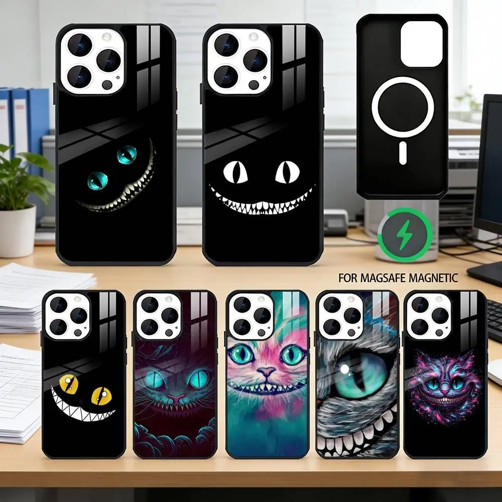 

Cool C-Cheshire Cat Phone Case For iPhone17,16,15,14,13,12,11 Plus,Pro Magnetic with Magsafe Wireless Charging