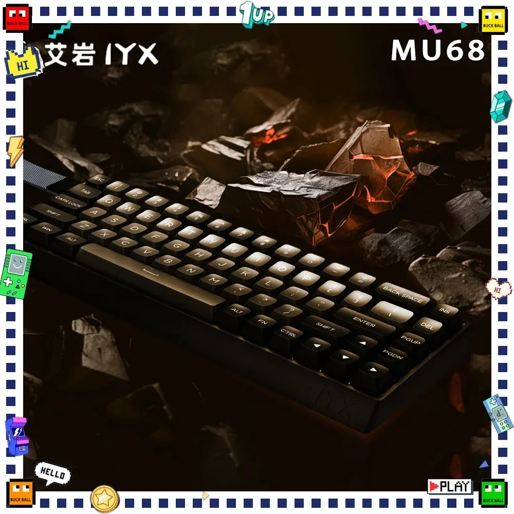 

IYX Mu68 Mechanical Keyboard Wired E-Sports Keyboard 8k Return Muscovite 68s Magnetic Switch Accessory For Computer Gaming Gifts