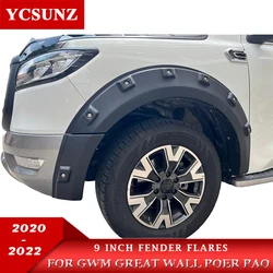 Wheel Arch Mudguards Fender Flares For GWM Great Wall Poer Pao Cannon 2020 2021 2022 Pickup Truck Car Accessories
