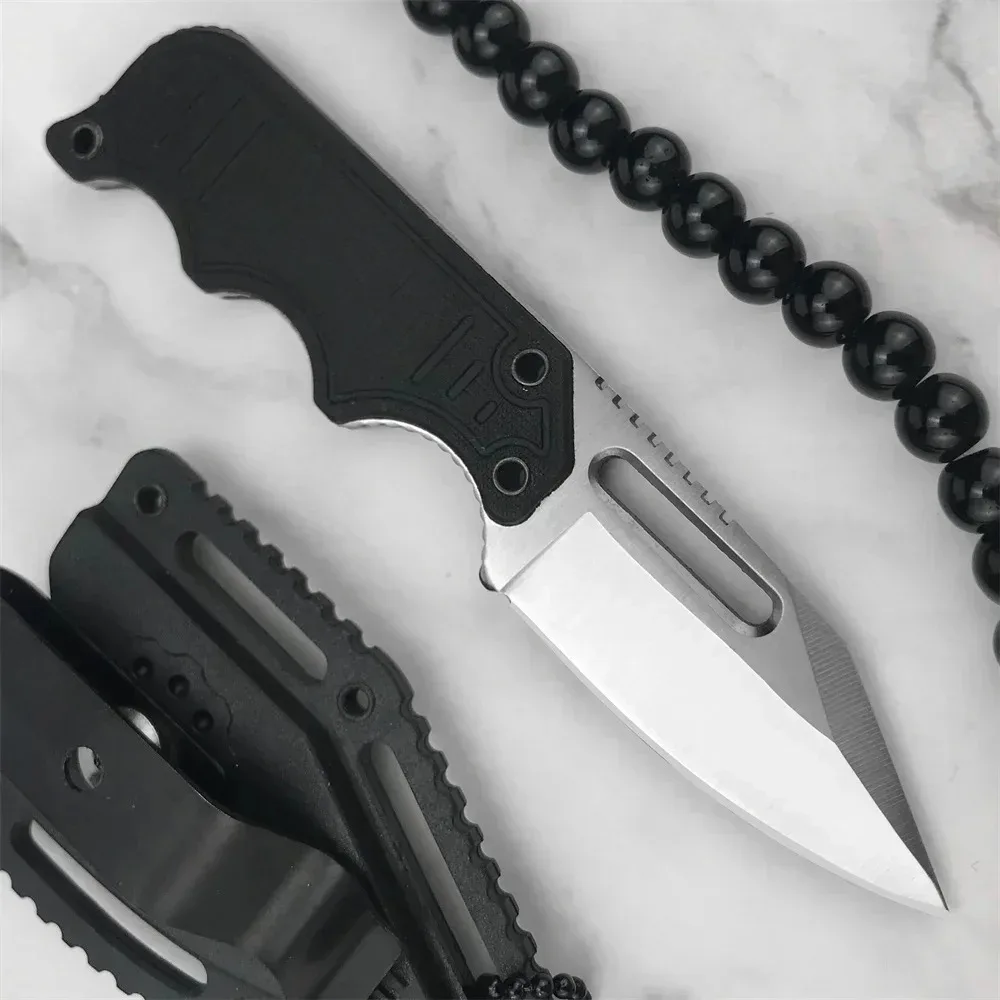 EDC Mountain Adventure Portable Mini Straight Knife with Sheath Outdoor Activities Camping Hiking Fishing Picnic Cutting Tool