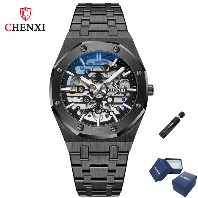 CHENXI 8848 2023 New Automatic Men With Box Mechanical Tourbillon Wristwatches Waterproof Business Stainless Sport Male Watches