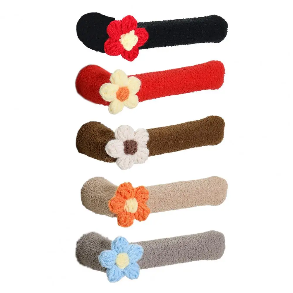 2/4Pcs Flower Door Handle Cover, Anti-collision Door Knob Anti-Static Anti-Freeze Door Lever Sleeve for Home Office Bedroom