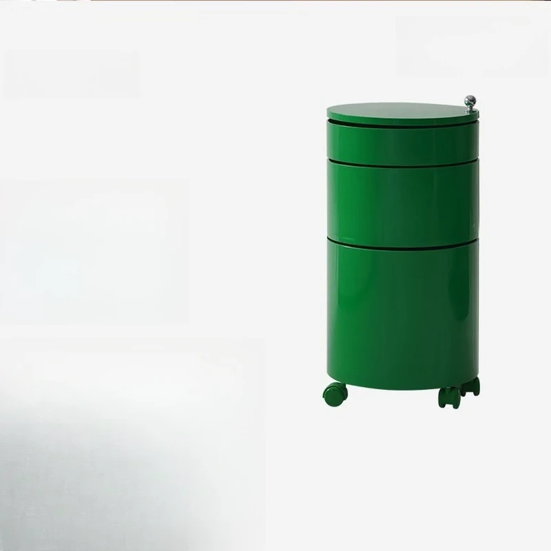 

makeup rotating storage cabinet, dining side cabinet, beverage cabinet, waterproof, medieval BV green, three layers.