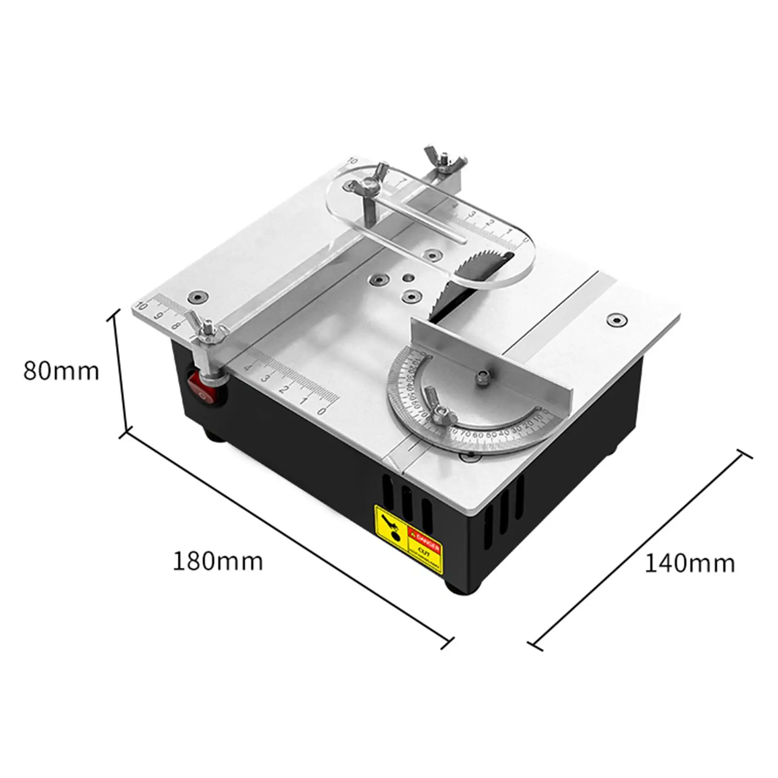 Mini Table Saw DIY Model Crafts Cutting Tool Woodworking Electric Saw Woodworking Bench Saw for Crafts Wood Aluminum Miniatures