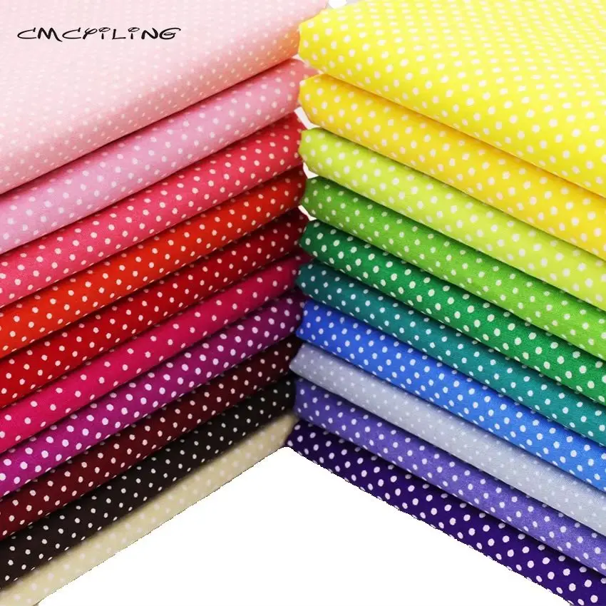 Picture 3: CMCYILING Multicolored Dot Cotton Fabric  For Baby&Child Quilting Sewing  Material Printed Cloth