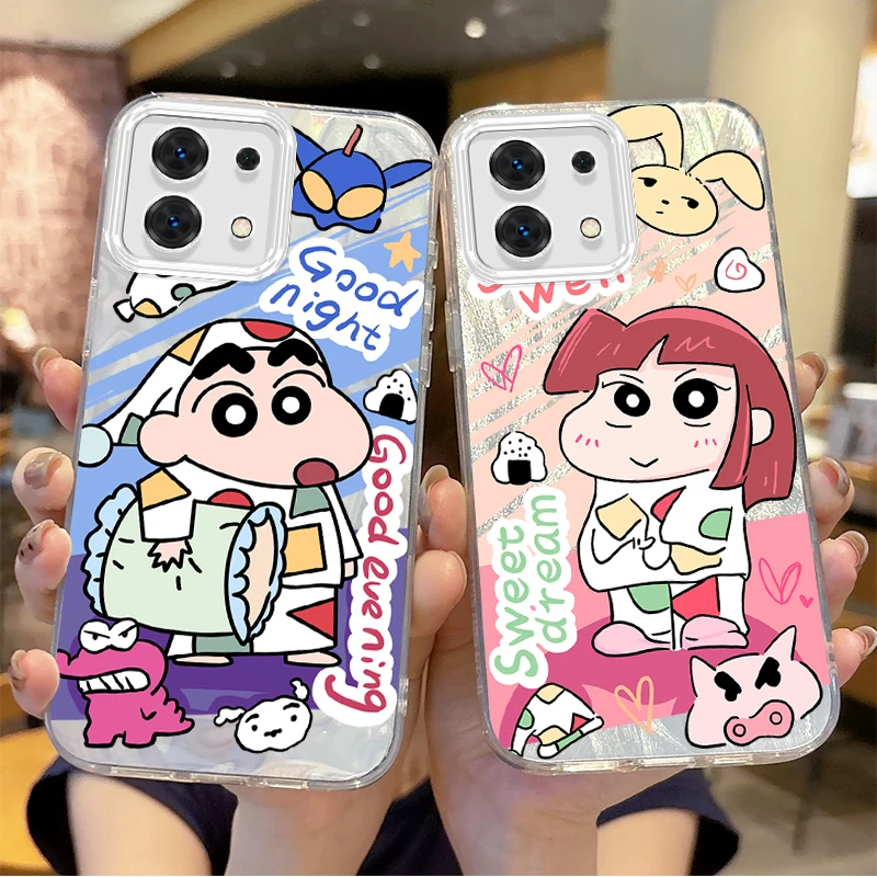 

Cute C-Crayon Shin-chans Couple Phone Case For Redmi Note13 12 11 10 9 ProPlus 14C 13C 12C 10C 9C A3 A2 A1 Hard Shockproof Cover