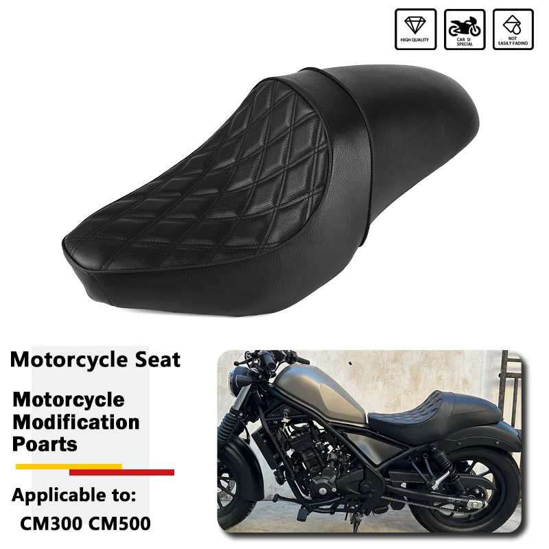 

Motorcycle Rider Solo Seats Driver Low Saddle Pillion CM500 CM300 Fits For Honda CMX 300 CM 500 Rebel CMX300 CMX500 2017-2023