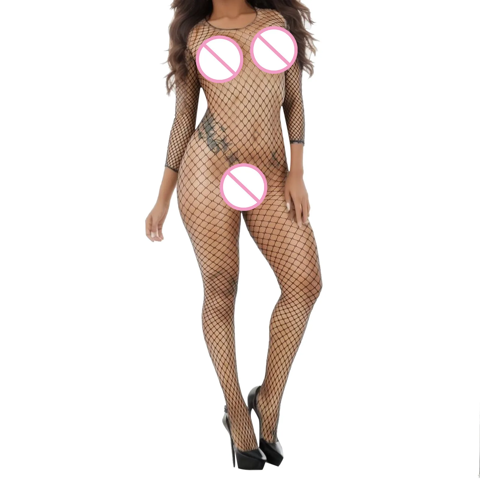 Sexy Mesh Fishnet Bodystockings For Women Erotic Lingerie Sexy Open Bra Crotchless Teddies Bodysuits Female Sexy Underwear