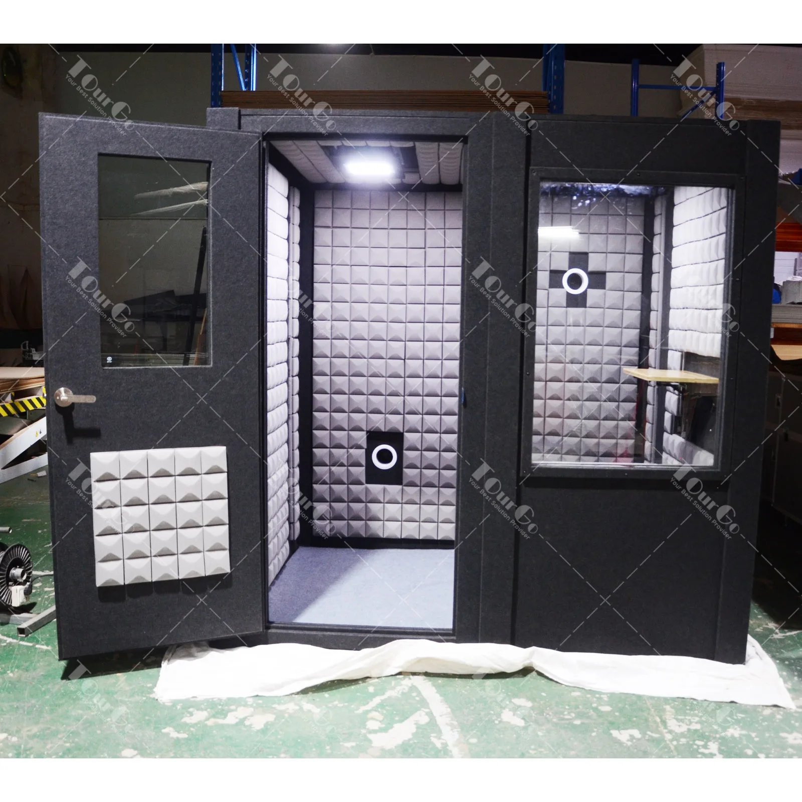 Cabine de estúdio vocal à prova de som Hooqu Cabine de gravação à prova de som para escritório privado Pod silencioso