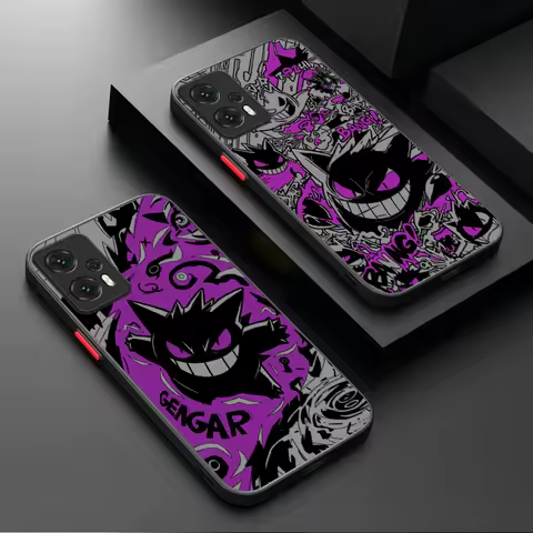P-Pokemon Gengar Case For Xiaomi Mi 13 12 11 Lite 5G 14 13T 12T 11T 14T Pro M5S C75 Poco X7 X6 F6 F5 X5 X3 NFC F3 M6 Pro 4G Etui
