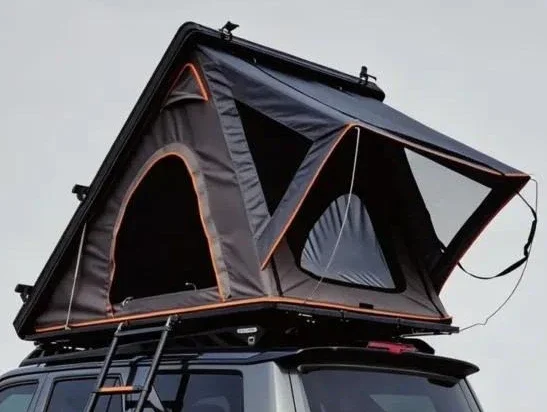Ultra Thin Single Wall Aluminum Hard Shell Rooftop Tent, 4-Season Car Camping Tent 3000mm Waterproof for Off-Road Adventure