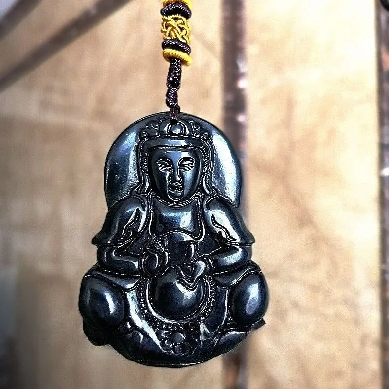 

Dark Green Jade Guanyin Pendant, Suitable for Daily Wear and Wearing Jade Pendant