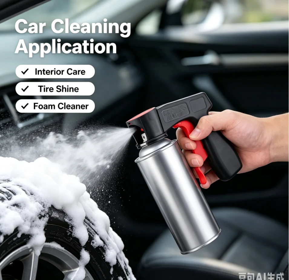 One self-spraying hand spray gun plastic portable spray handle, universal reusable car color-changing film adhesive