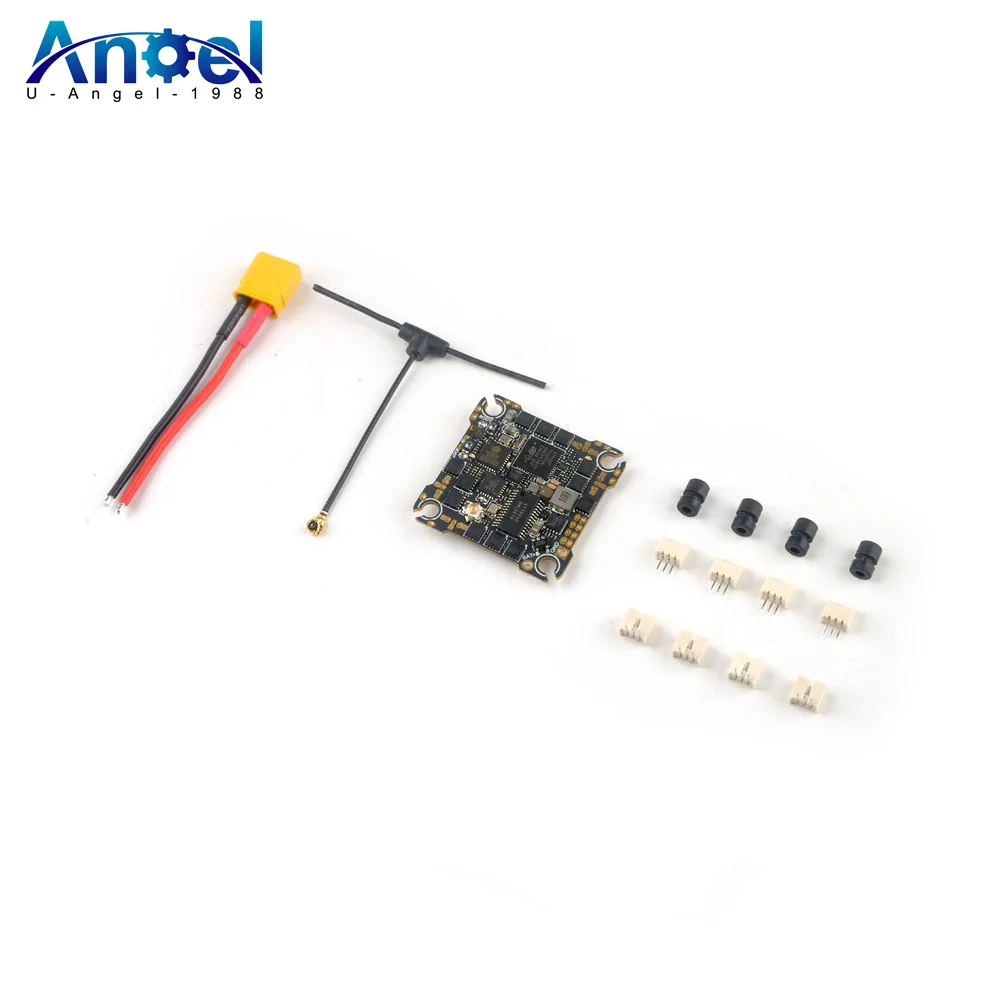 

HappyModel CrazyF411 ELRS AIO 4in1 F411 Контроллер полета Встроенный UART 2.4G ELRS RX 20A ESC 2-4S для FPV Зубочистка RC Drone