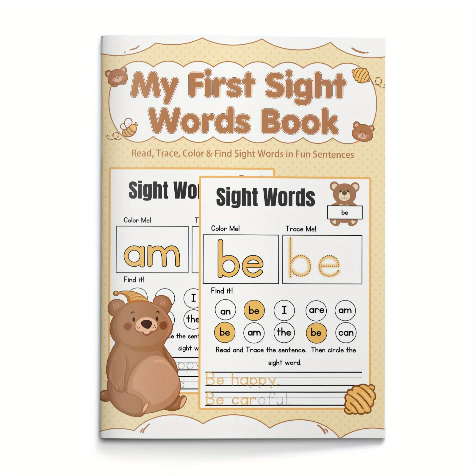 Sight Words Activity Book for Kids, Color, Trace, Find, and Write High-Frequency Words with Fun Sentence Practice